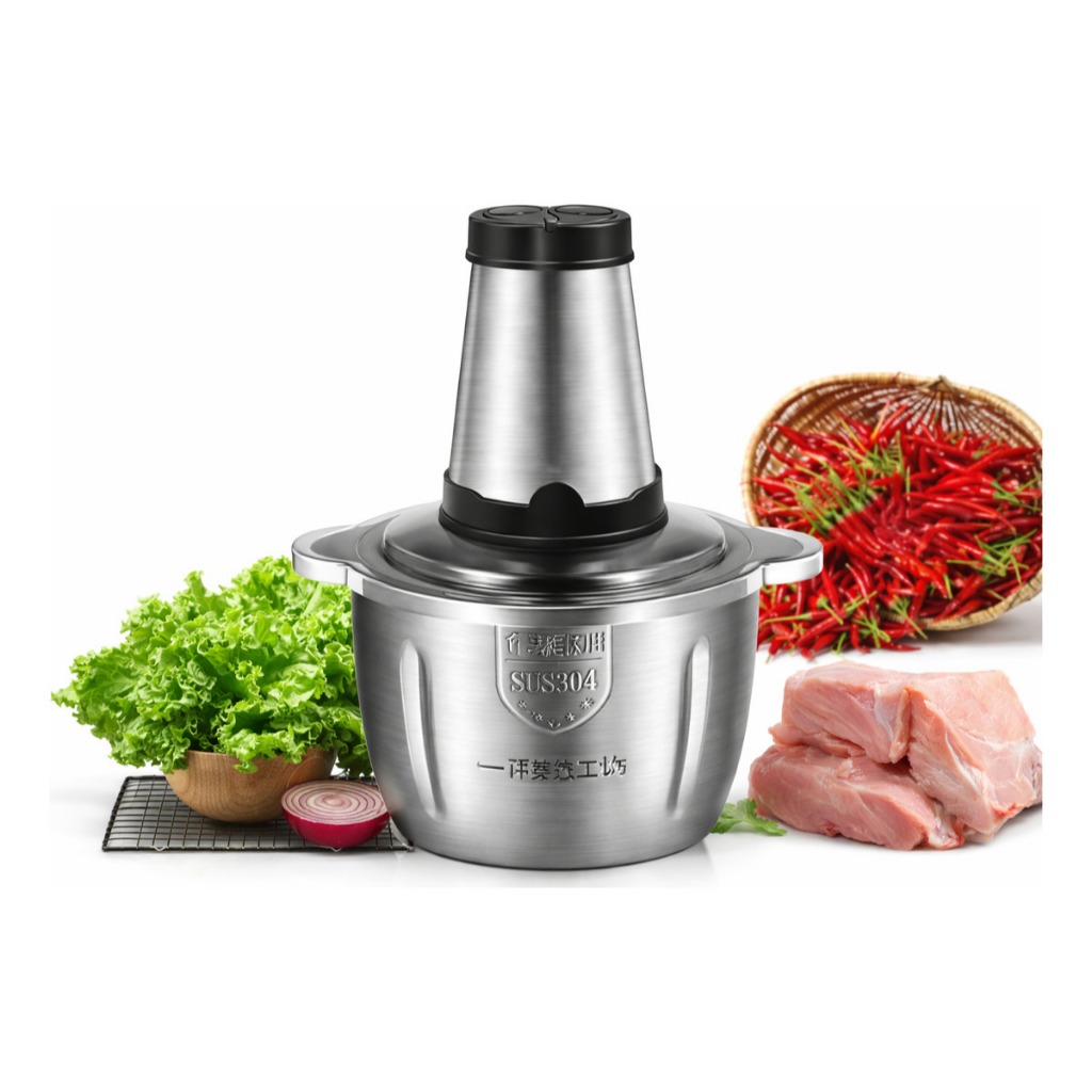 3L Picador De Alimentos Moedor De Carne Mixer Elétrica Processador Cozinha Casa Alho - 110v-220v