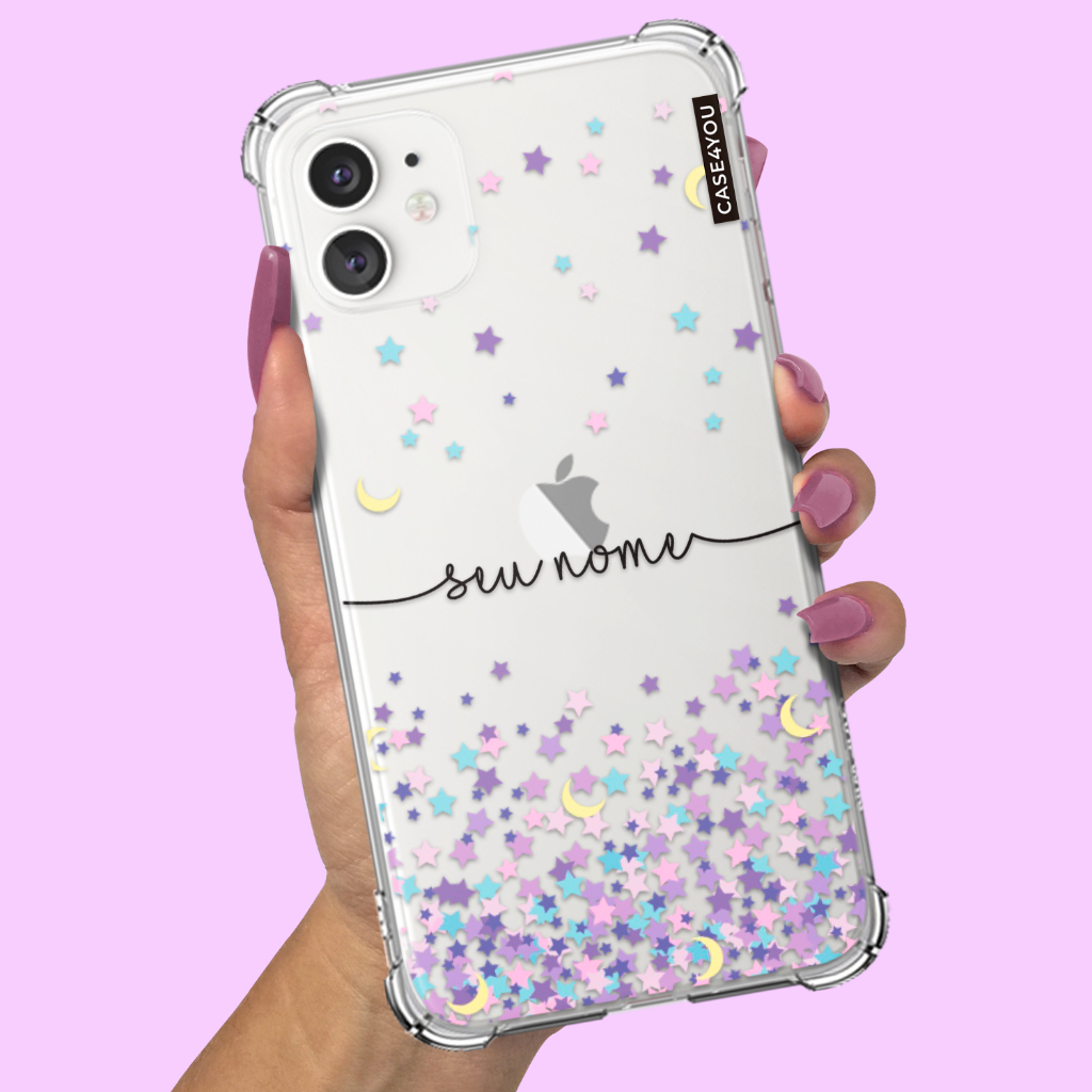 Capa Capinha Para Samsung Galaxy A50 A51 A52 A53 A54 A55 A56 A57 A70 A71 A72 A73 Personalizada Estrelinhas