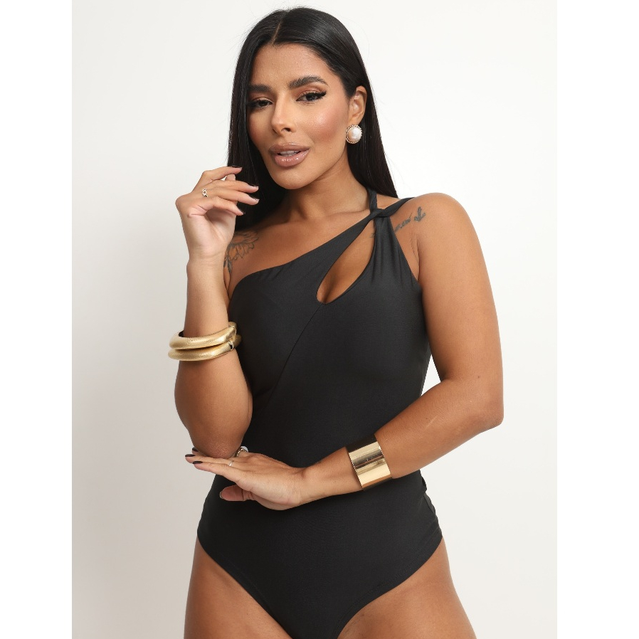Body Feminino Casual Moderno Bori Slim Alça Grossa Decote Gota com Bojo Mula Manca