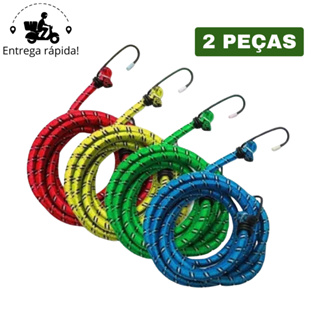 Kit 2 Elástico para Moto Corda para Bagageiro 1,50mts Gancho de Metal Resistente Multiuso em Oferta na Shopee