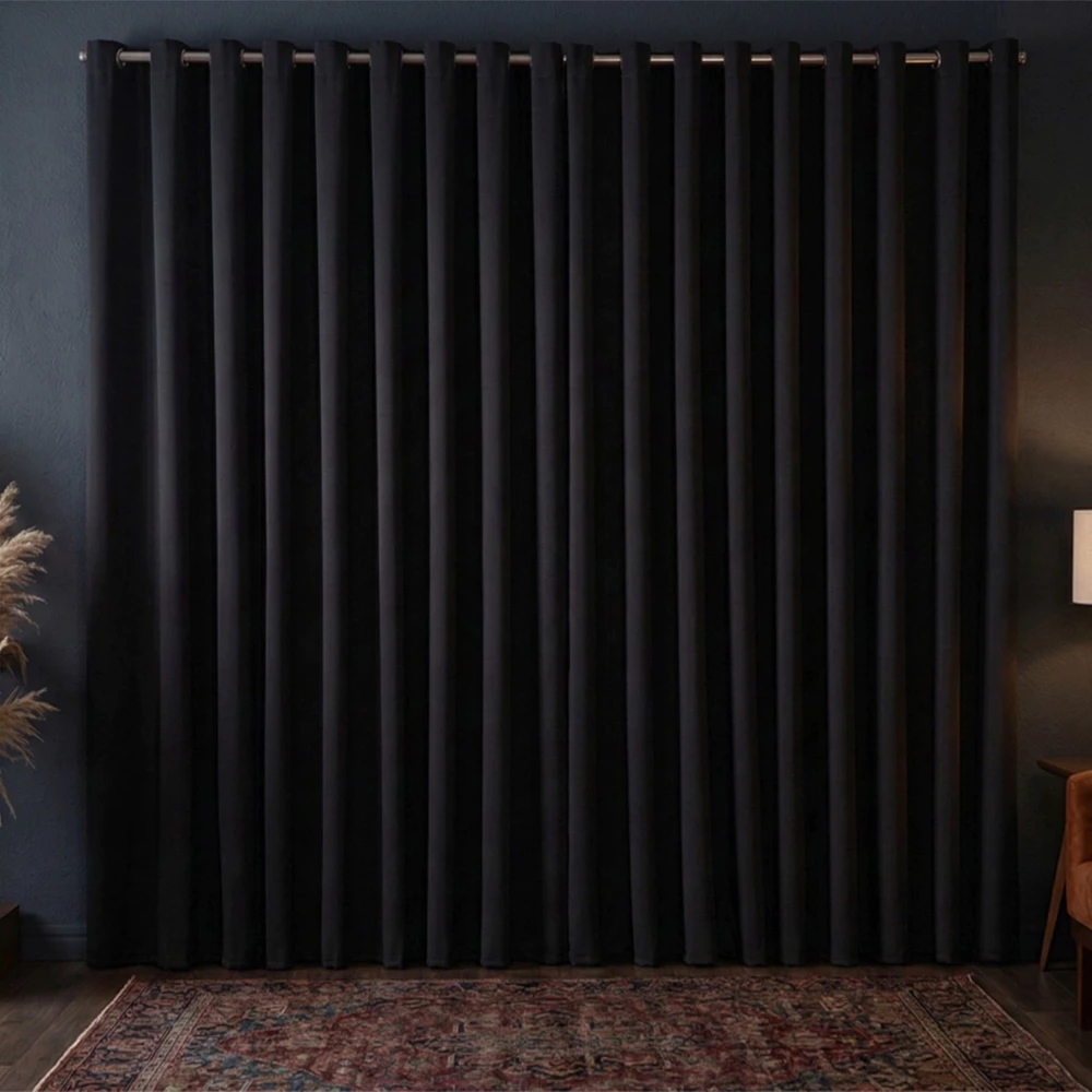 Cortina Blackout Tecido 6,00x2,50/6,00x2,80 Bloqueia 90 Porcento da Luz para Mais Conforto Exclusivo