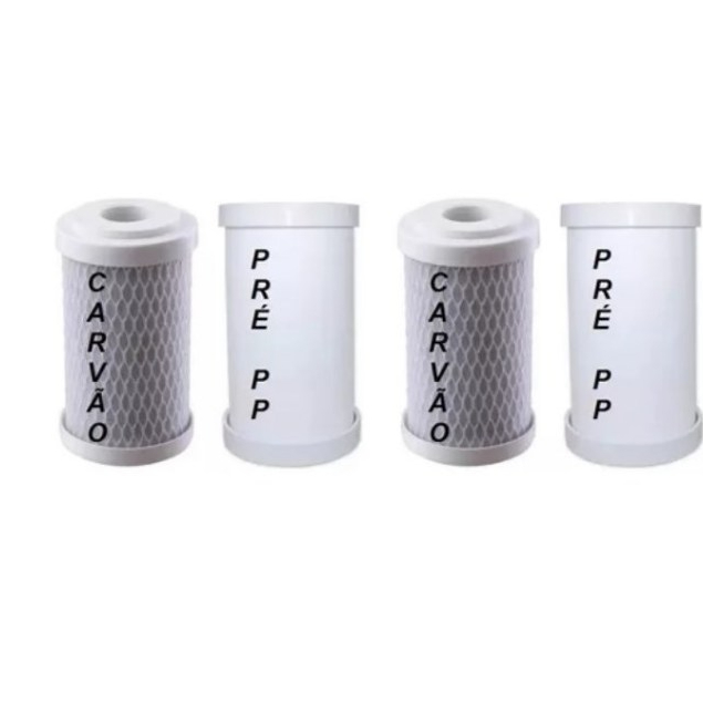 Conjunto Refil Vela Filtro Água Hoken Compatível C/ Multi Smart 02 Pares e 01 Par