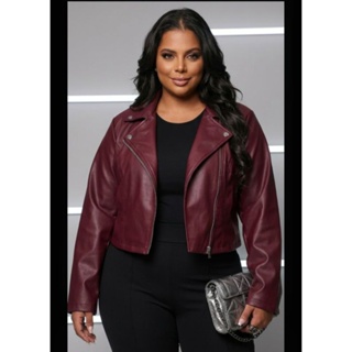 Jaqueta feminina couro fake TIK TAK GG/G1/G2/G3 Casual Elegante Moda Outono/Inverno 2026 em Oferta na Shopee