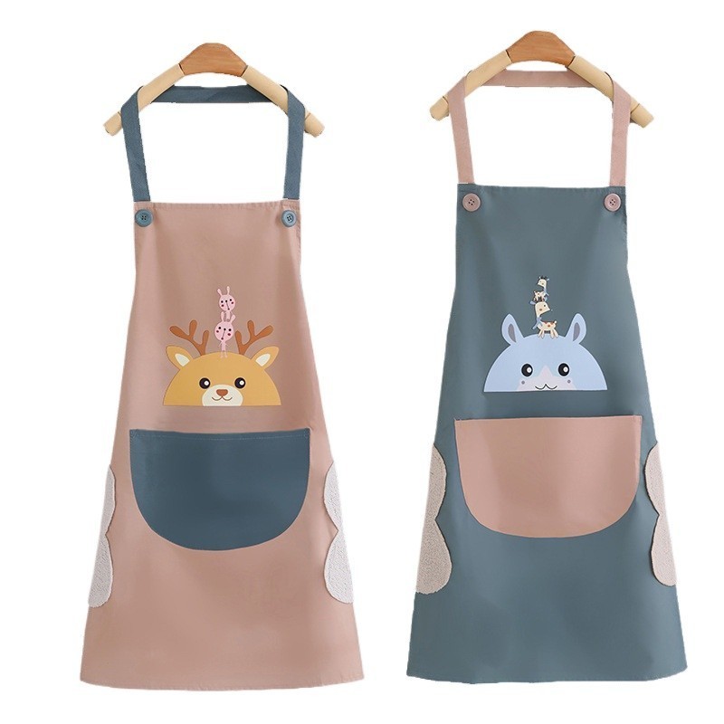 Avental de Cozinha Impermeável Unissex com Bolso Frontal Proteção Anti Mancha