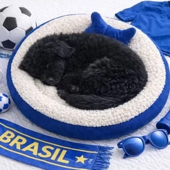 caminha de sherpa macia com ossinho