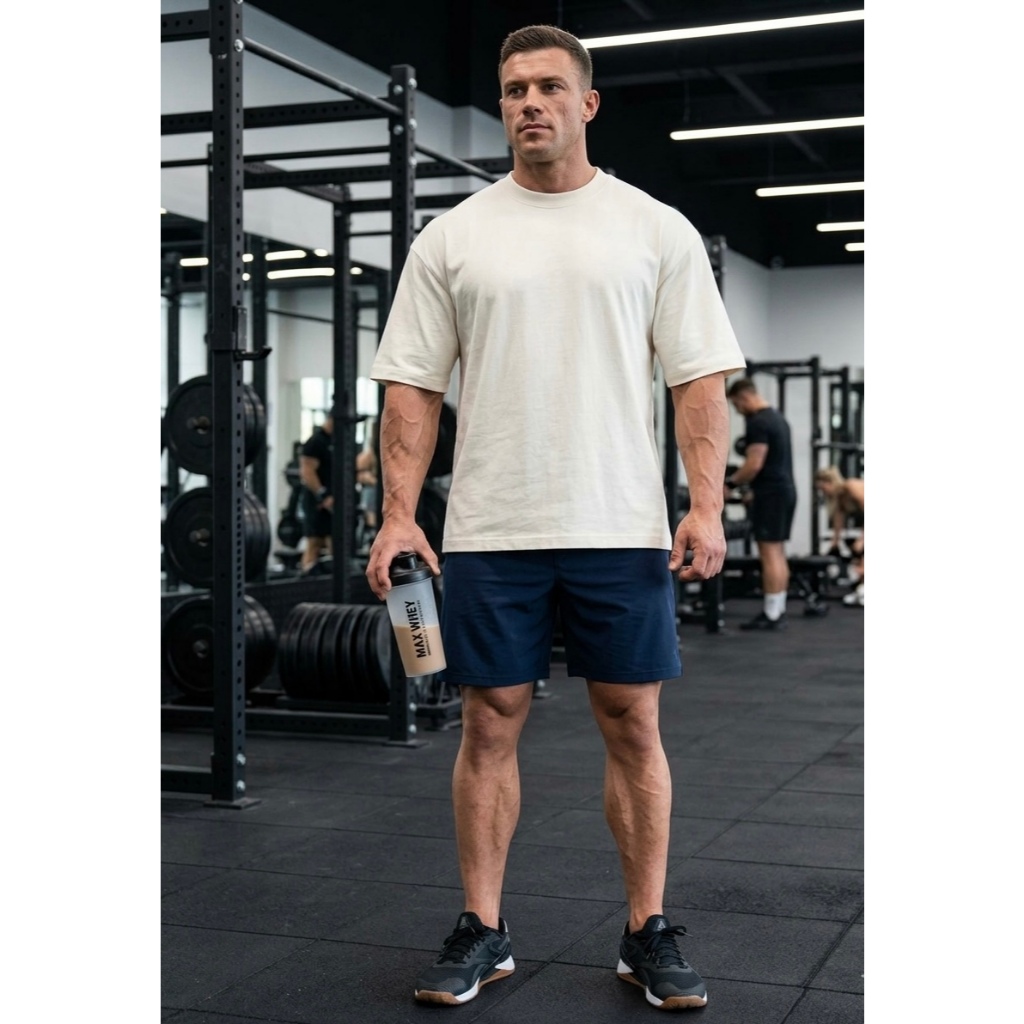 Camiseta Básica Oversized Masculina Para Academia 100% Algodão Suedine Premium Fitiness