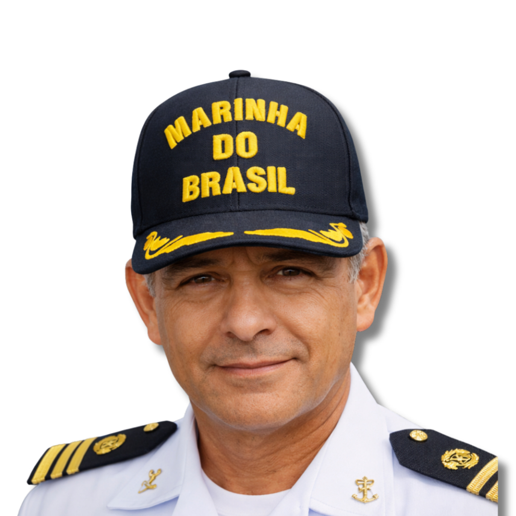 Boné Oficial Marinha do Brasil | Militar, Quepe, Fardamento, Exército, Bordado em Oferta na Shopee