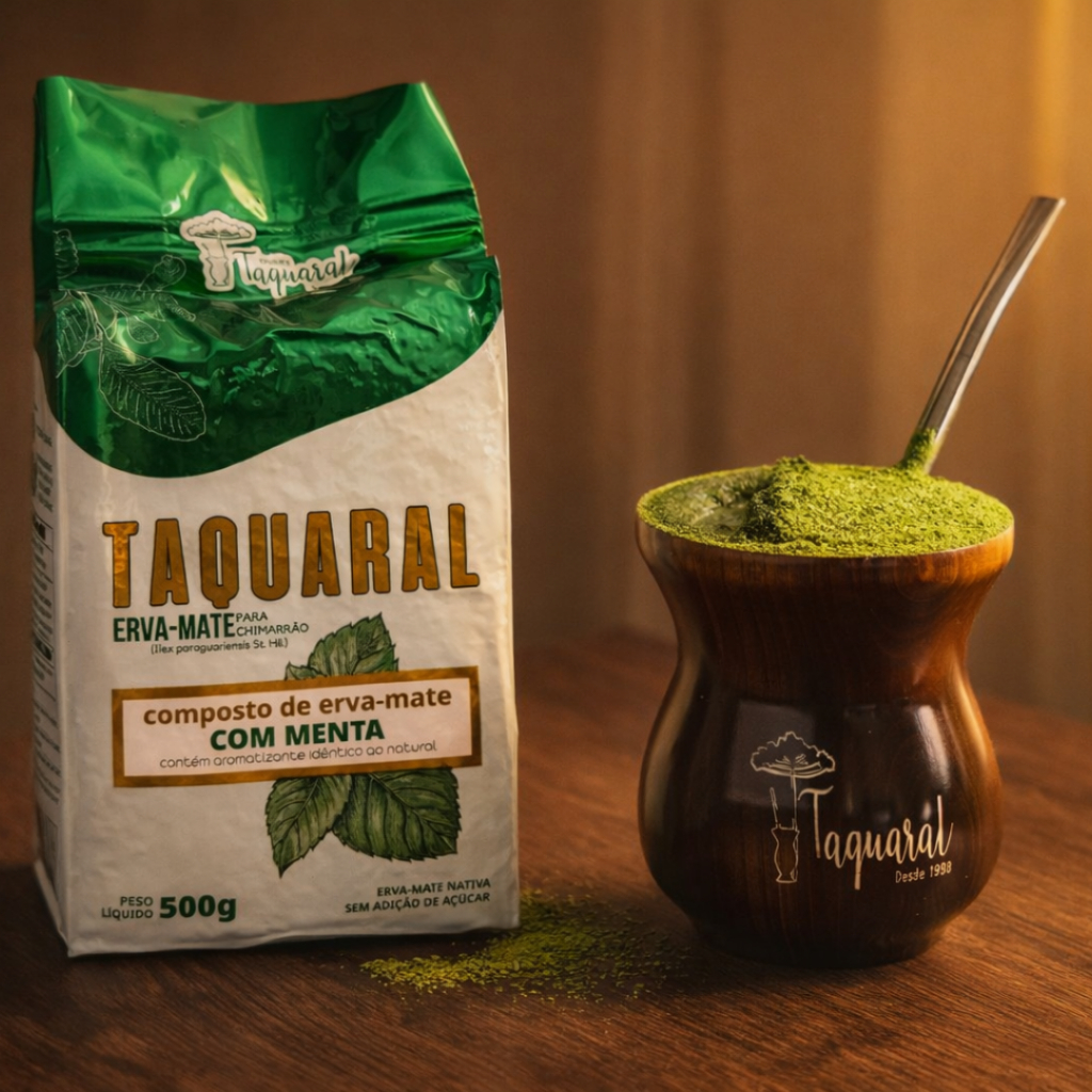 Cuia e Bomba I Ganhe 1 Composta de erva-mate com Menta Taquaral