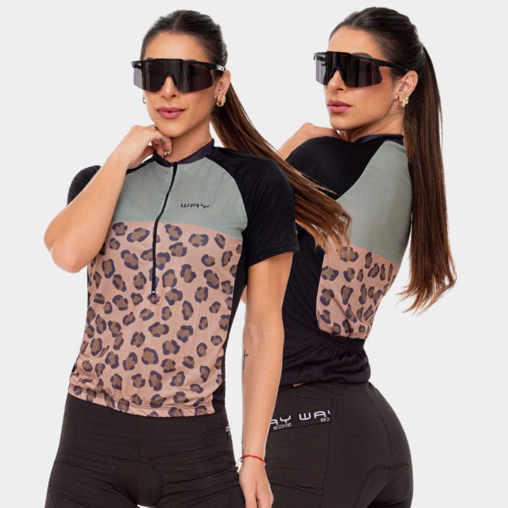 Camisa Camiseta Feminina de Ciclismo Way Bike Pedal Manga Curta Proteção Solar UV50+ Respirável MTB