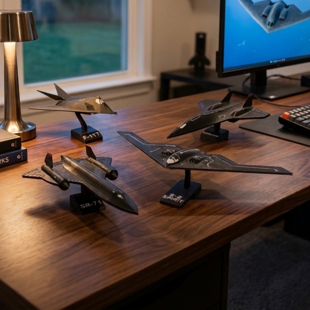 Kit de montagem SR7 / B2 / Darkstar / F117 Miniatura colecionável Kit Card Avião militar USA