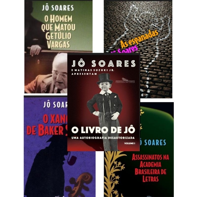 Livros de Jô Soares - O xangô de Baker Street - O homem que matou Getúlio Vargas - As esganadas - O livro de Jô