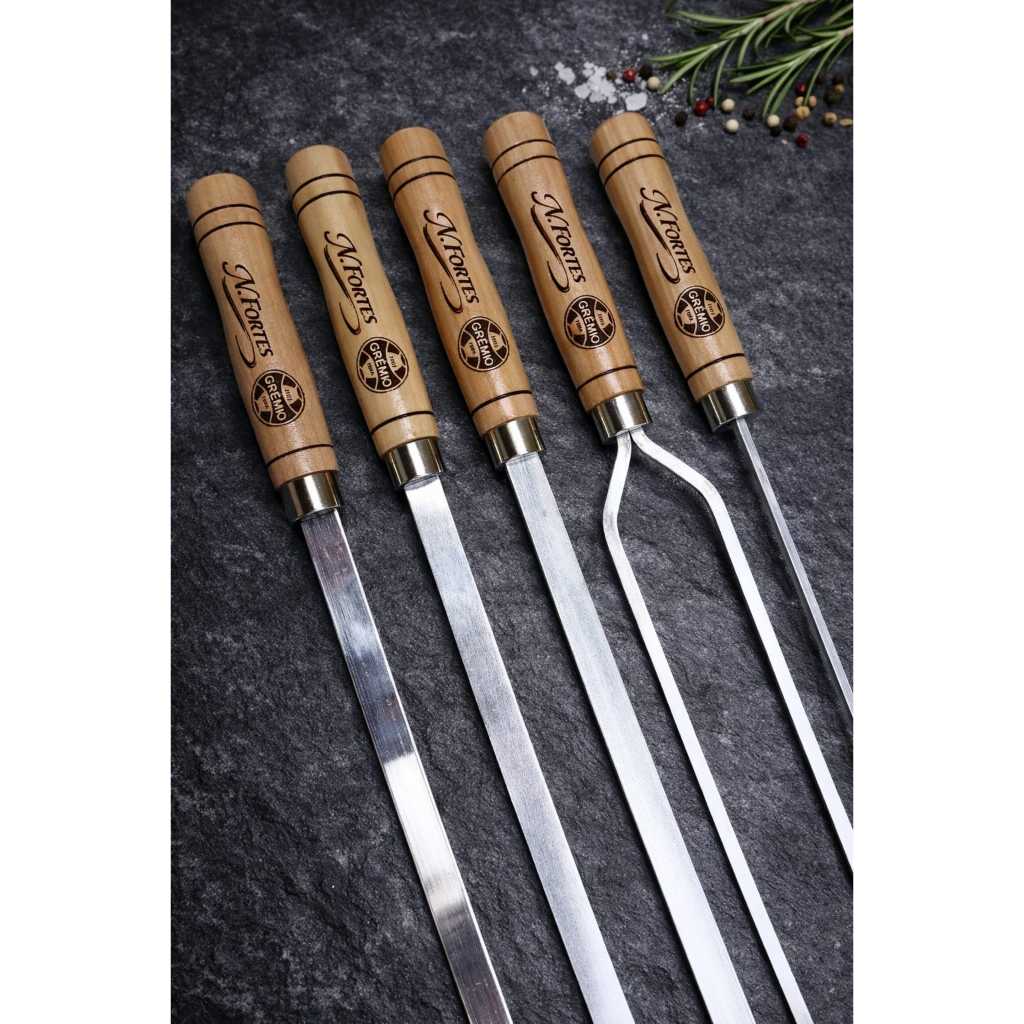 KIT 5 ESPETOS PERSONALIZADO COM SEU NOME OU LOGOTIPO. em Oferta na Shopee