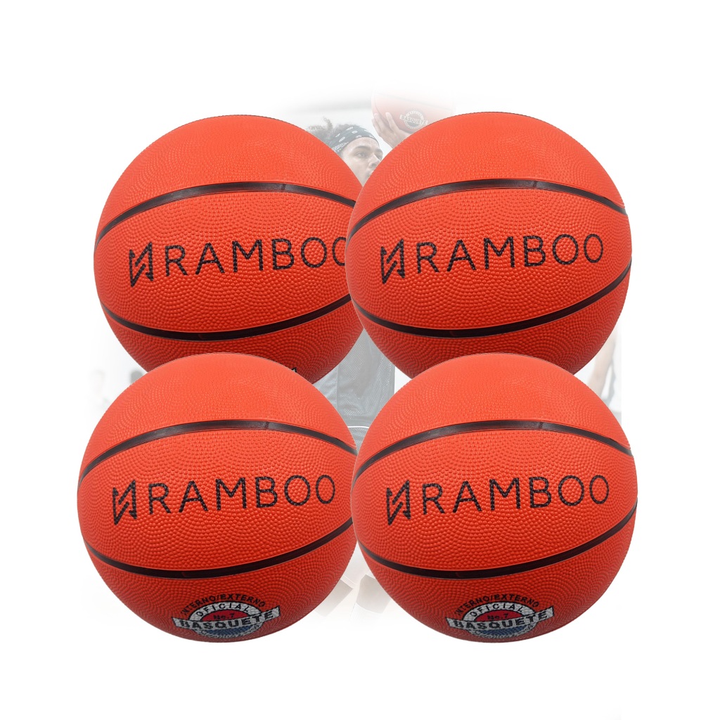 Kit 04 Bolas Basquete Profissional Tamanho Oficial Quadra Basketball Ramboo