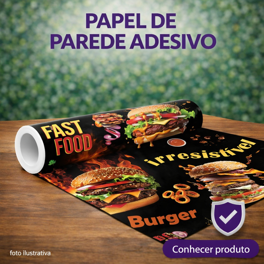 Papel de Parede Adesivo Painel Estampa de Lanches Pizzarias Lanchonetes Envelopamento de Moveis em Oferta na Shopee