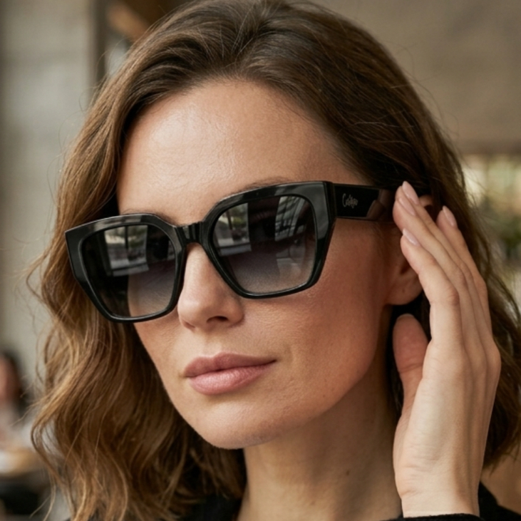 Óculos de Sol Zaya Feminino Quadrado Grande Elegante Moderno uv400 em Oferta na Shopee