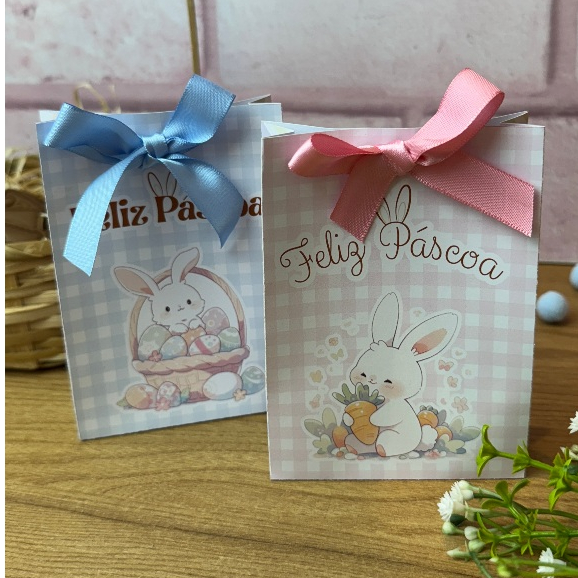 10 Sacolas Tamanho P de Páscoa Lembrancinha de Páscoa Cristã 2 MODELOS DE SACOLINHA PÁSCOA E PÁSCOA CRISTÃ