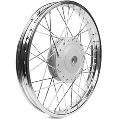 Roda Aro Calha Jante Folha Dianteira Titan 125 00/04 Fan 125 05/08 Raios 4mm Cromados Freio á Tambor