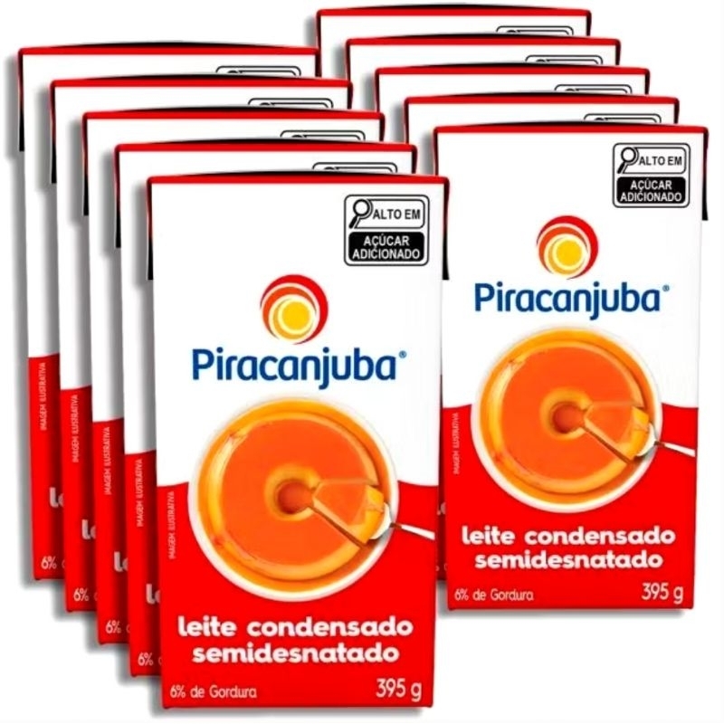 5 unidades de Leite Condensado Piracanjuba 395g Cremoso Para Doces e Confeitaria bolo leite moça