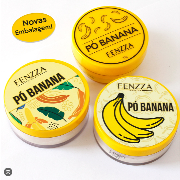 Pó Banana Fenzza 15g – Pó Facial Solto para Selar e Iluminar a Maquiagem