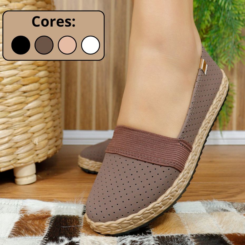 Sapatilha Moleca Feminina Alpargata Furadinha Fofa 5696.300 em Oferta na Shopee