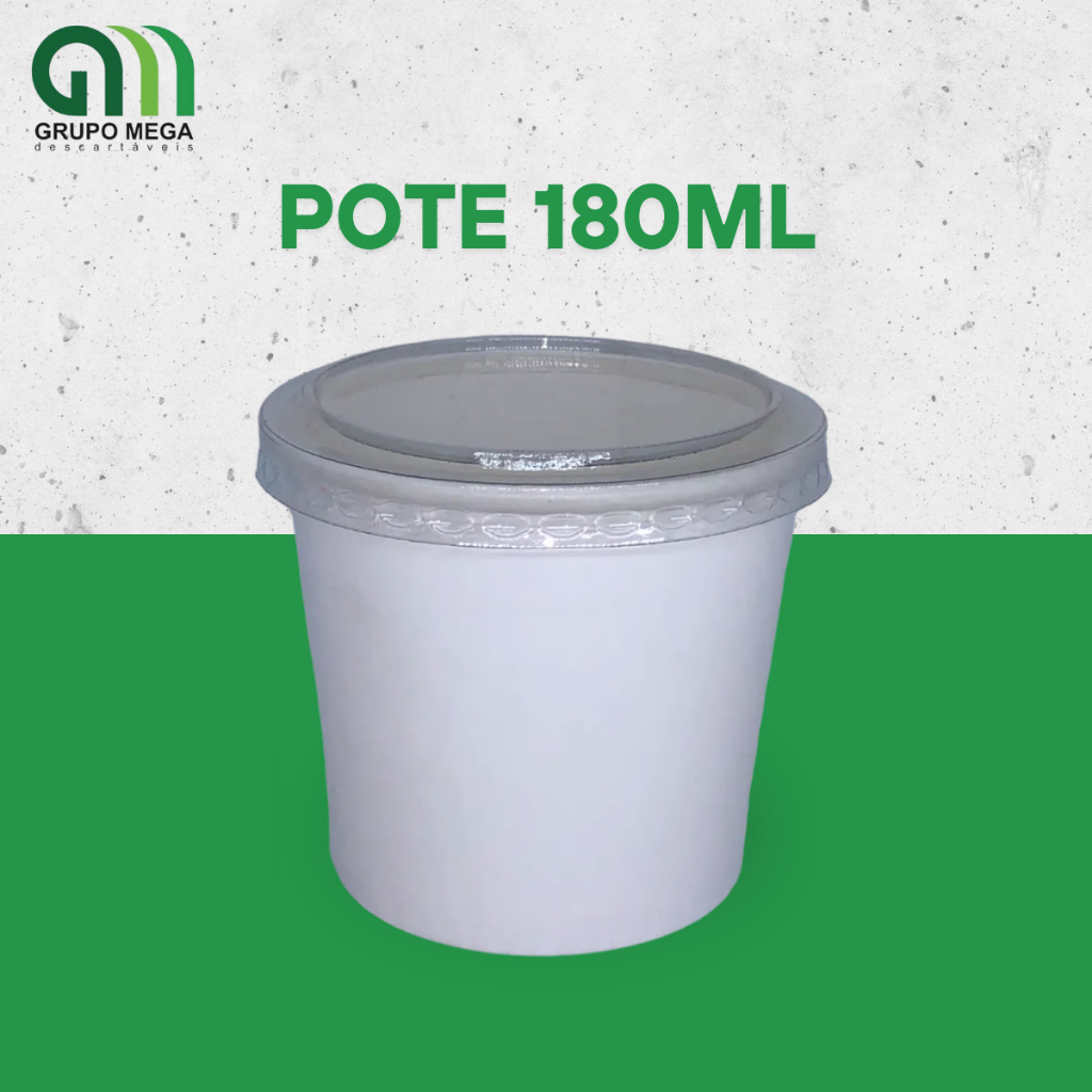 Pote 180ml com Tampa - Sorvete/Bebidas/Sobremesas