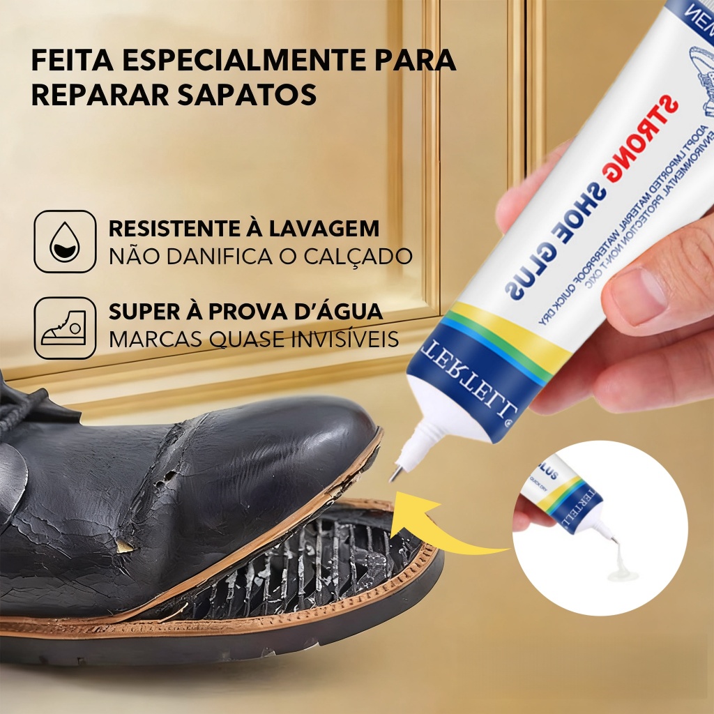 Cola universal para reparo de calçados, cola forte, adesivo à prova d'água para reparo rápido de calçados
