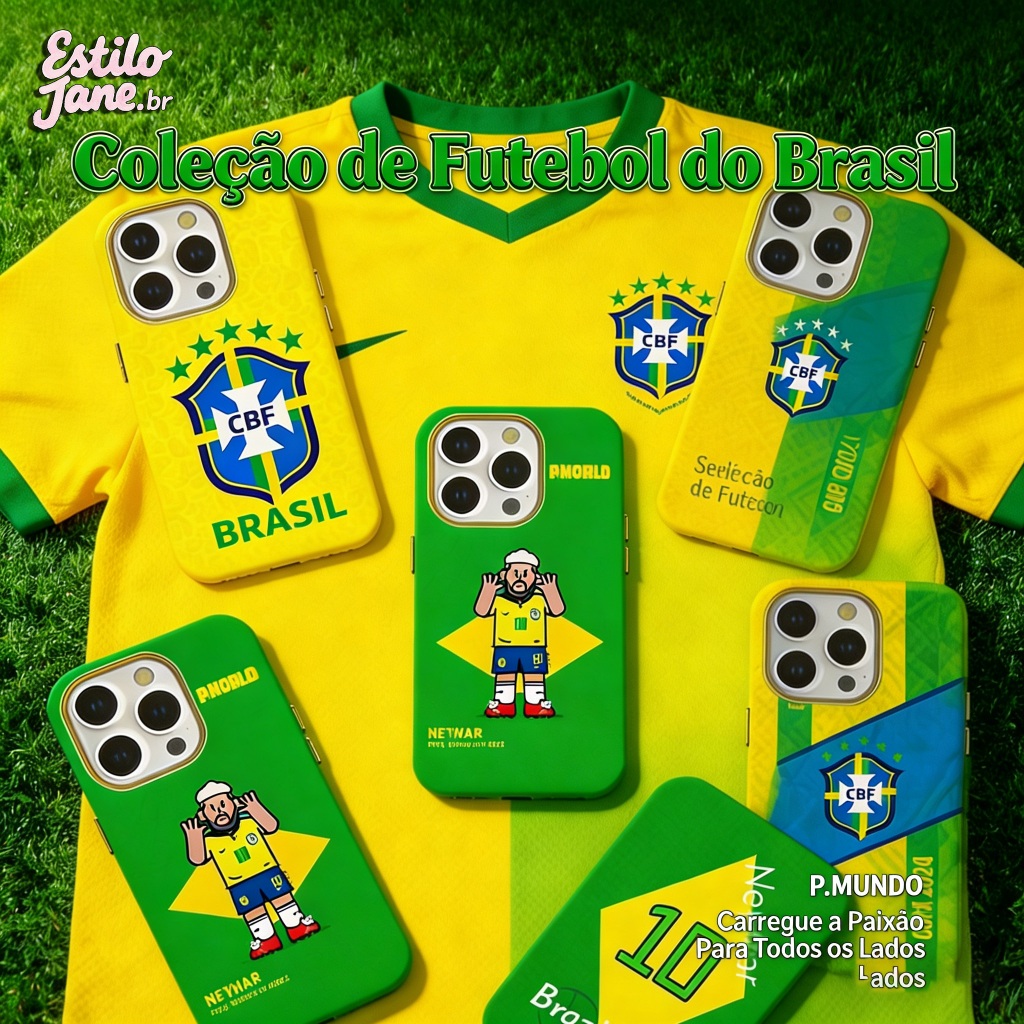 Seleção Brasileira iPhone Case  Design Oficial Fanático de Futebol Copa 2026