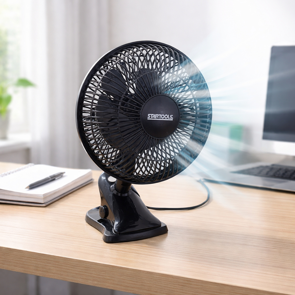 Ventilador Com Prisilha  Ventilador De Mesa Portátil Potente 127V Compacto Oscilação Ar Refrescante
