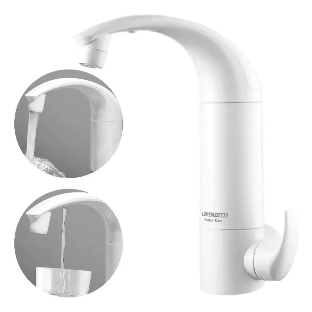 Torneira com filtro purificador de parede Acqua Due - Lorenzetti (Branco)