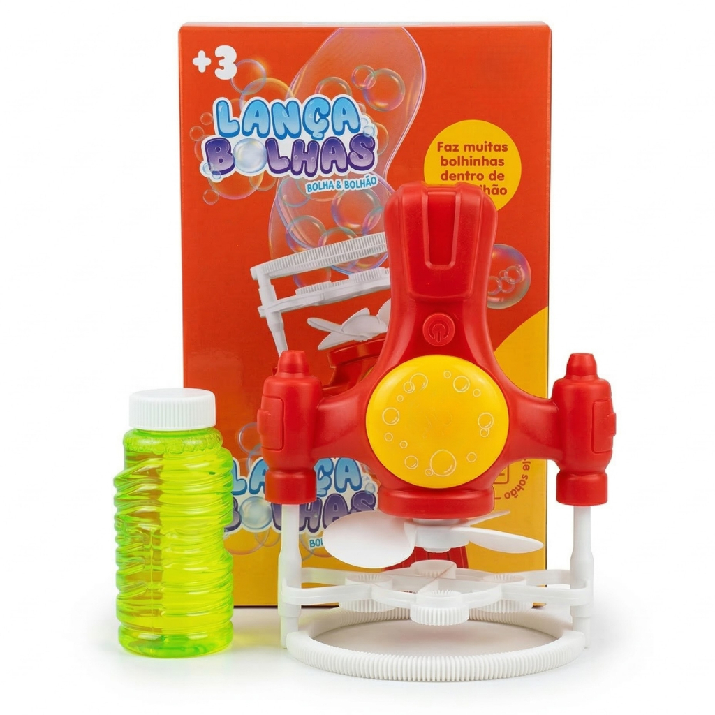 Lança Bolhas Infantil Automático Bolinha e Bolhão Brinquedo Máquina De Bolha +3