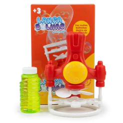 Lança Bolhas Infantil Automático Bolinha e Bolhão Brinquedo Máquina De Bolha +3