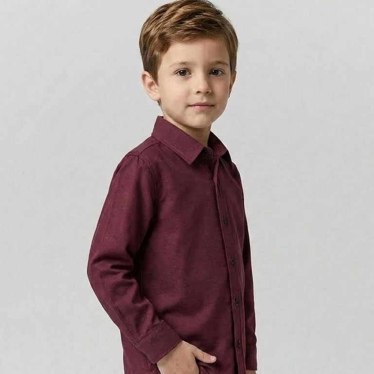 Camisa Manga Longa Infantil Criança Cores Lisas Uniforme
