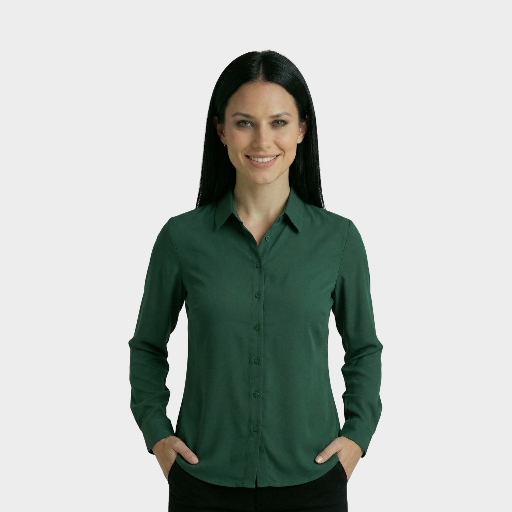Camisa Social Feminina Preta Blusa Social Feminina Luxo Manga Longa Blusa Social Feminina Longa