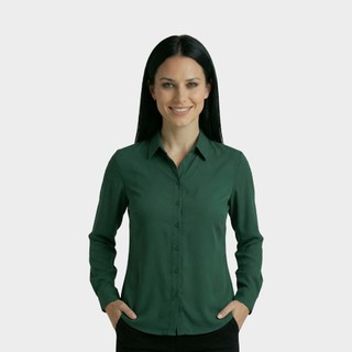 Camisa Social Feminina Preta Blusa Social Feminina Luxo Manga Longa Blusa Social Feminina Longa