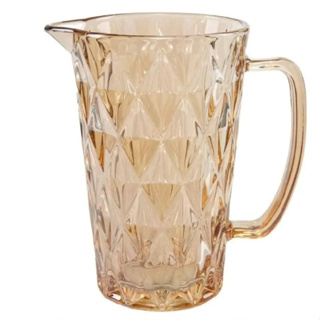 Jarra Diamond de Vidro Cor Ambar 1,2L agua suco refrigerante leite presente aniversario casamento em Oferta na Shopee