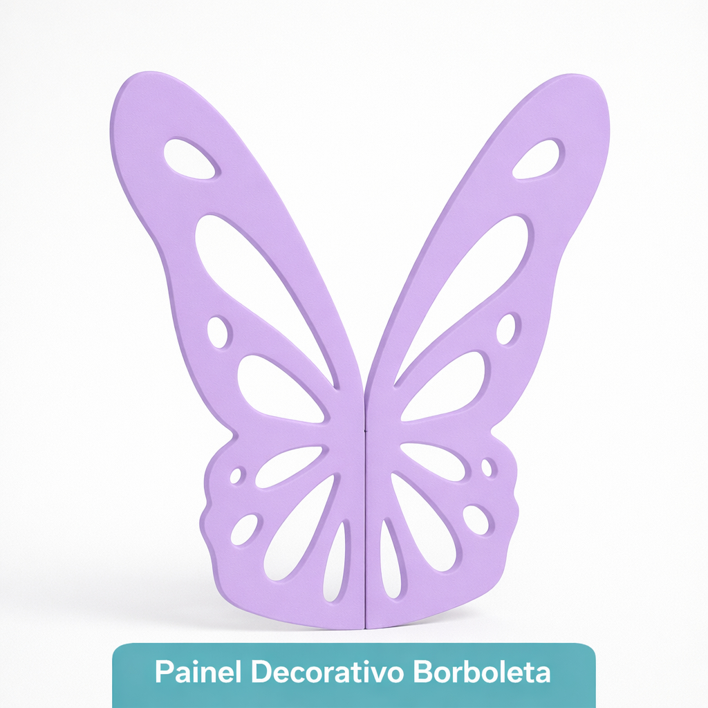 Kit 2 Paineis de Borboleta Grande Em MDF Decoração Festas