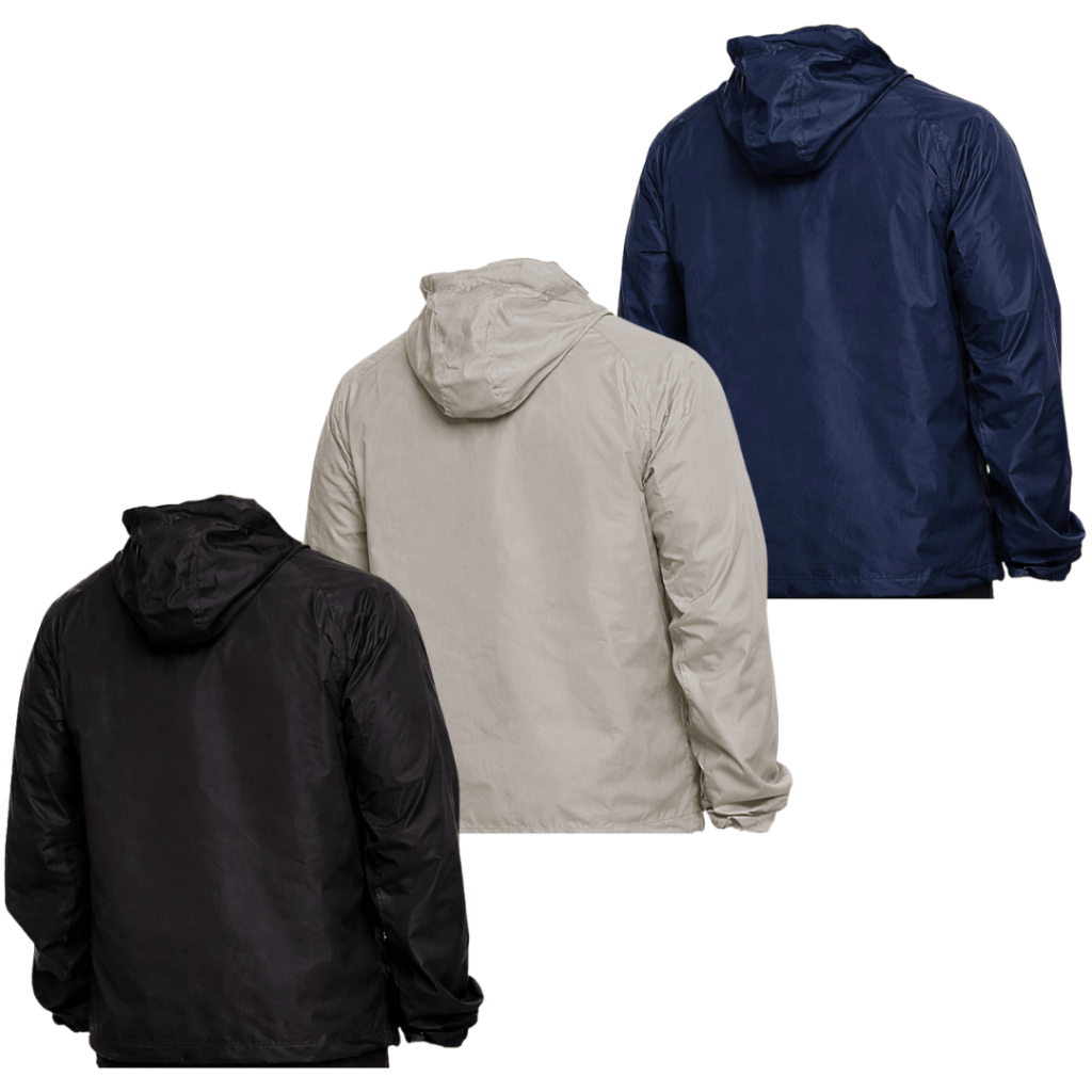 Jaqueta Masculina Corta Vento Premium Capuz Semi Forrada Lisa Com Ziper | REF.915