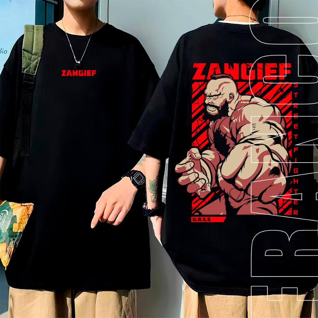 Camisa Oversized Jogo Street Fighter Unissex Zangief 100% Algodão Feminino Masculino