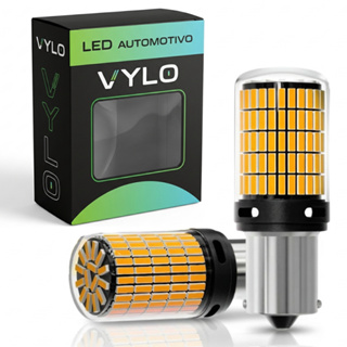 Par Luz De Seta Em Led Py21w BaU15s 1156 Ambar Amarelado 35w em Oferta na Shopee