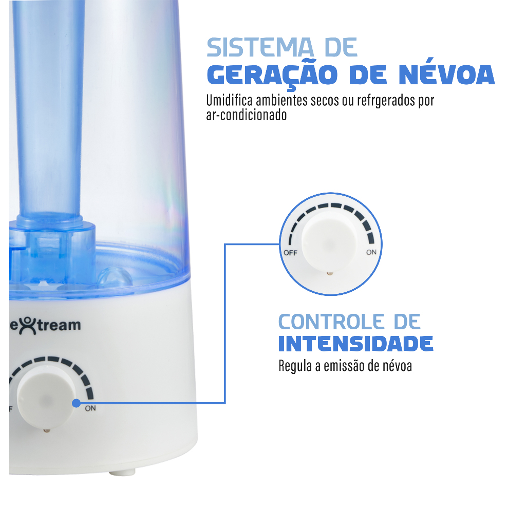 Umidificador de Ar Ultrassônico 2L OYA Extream Good Breathing - Silencioso e Compacto Bivolt — imagem 2 de 2