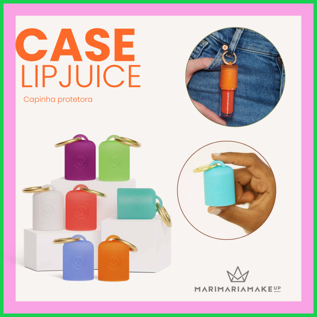 Mari Maria Makeup | Case Lip Juice Silicone Flexível com Chaveiro – Lançamento