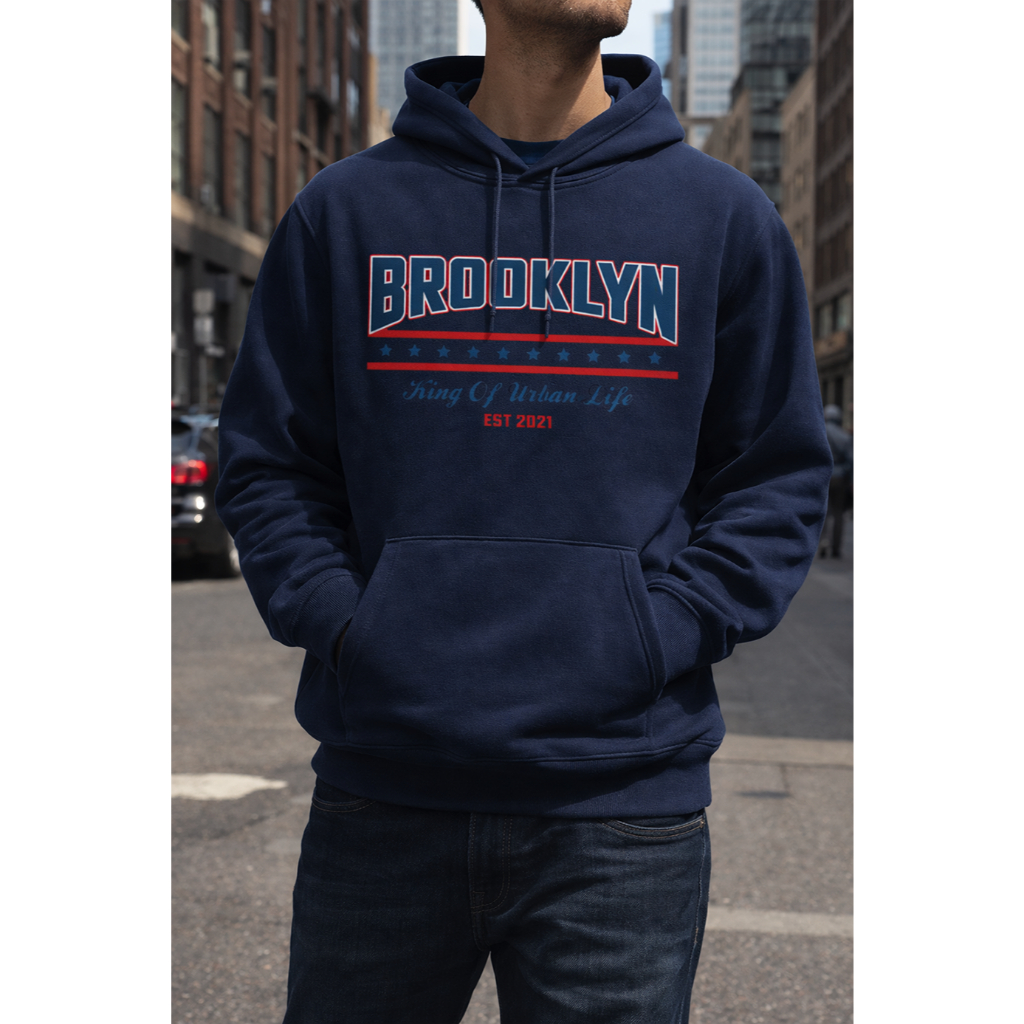 Moletom Estampado Brooklyn NY Lançamento Unissex Streetwear Estiloso com Capuz