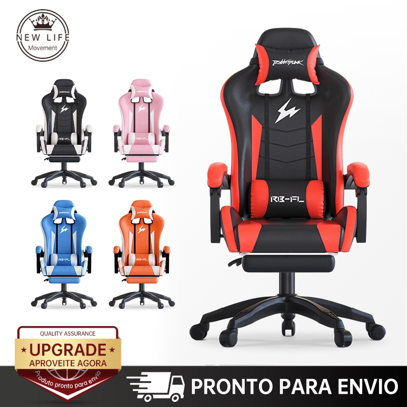 Cadeira Gamer com Reclinação 90-160° e Apoio Lombar | Capacidade 150kg