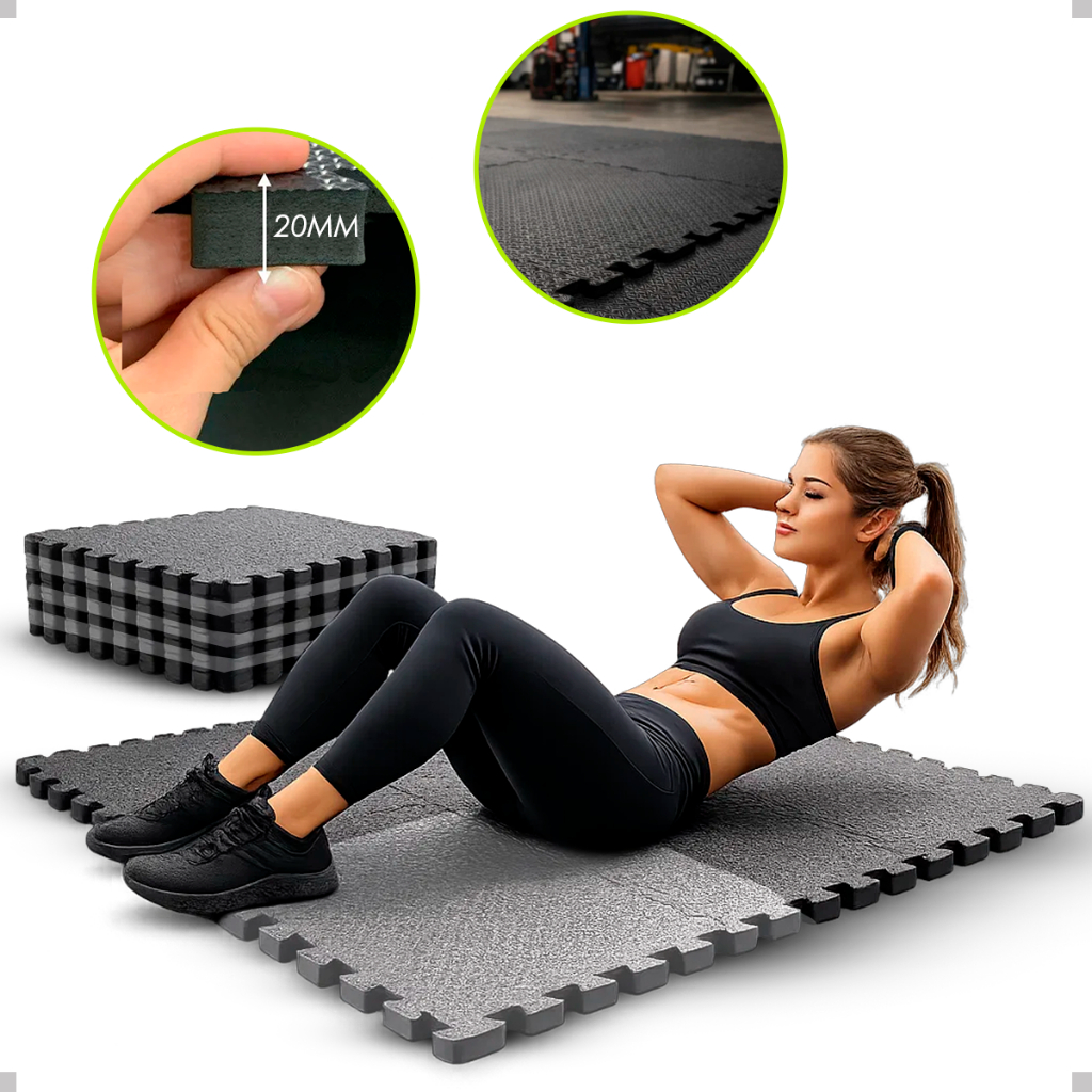 Kit 01,04,08 e 12 Tatame de EVA Training Premium Texturizado 50x50cm - Espessura 20mm Esportes