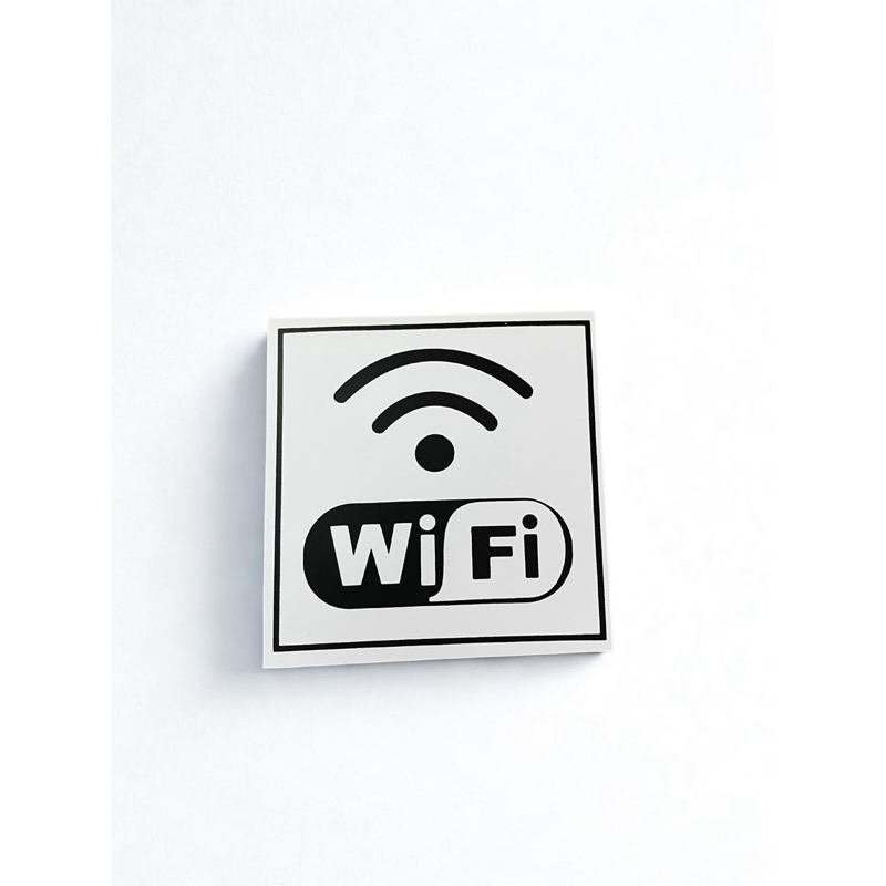 Placa em Ps Sinalização de Wi-fi Pacote c/2 unidadea Ideal Para Comércio Que Possui Wifi