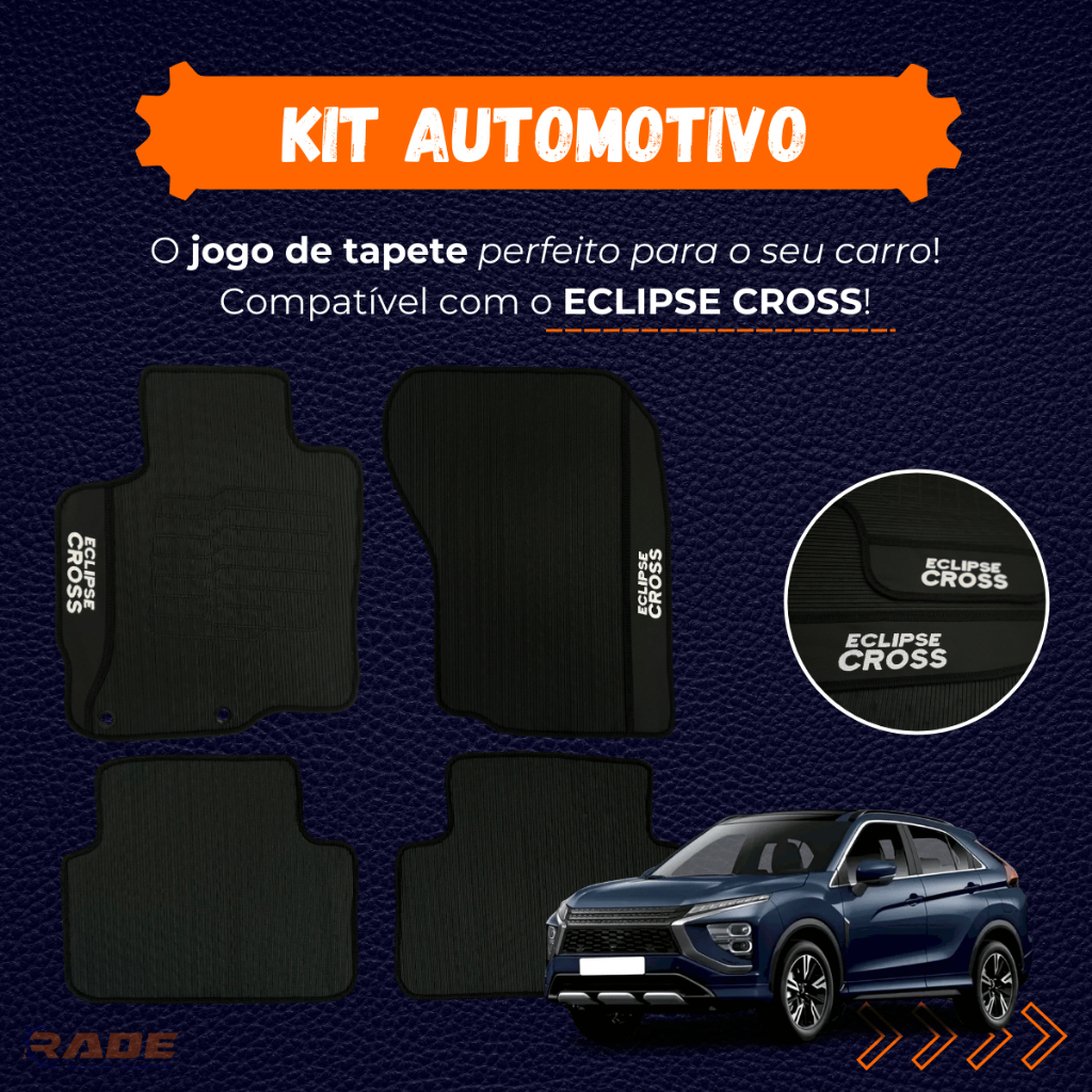 Jogo de Tapete Para Mitsubishi Eclipse Cross 2018 2019 2020 2021 2022 2023 2024 2025 2026 Kit — imagem 2 de 2