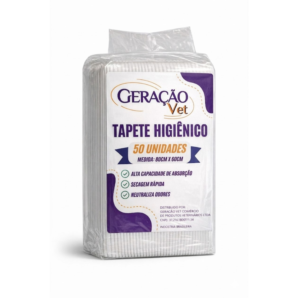 Tapete Higiênico P/ Cães Pet 50 unid. 80x60 Ultra Absorvente