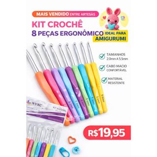 Kit 8 Agulhas de Crochê Ergonômicas NYBC 2mm a 5.5mm Coloridas – Agulha Crochê Profissional para Amigurumi e Artesanato em Oferta na Shopee