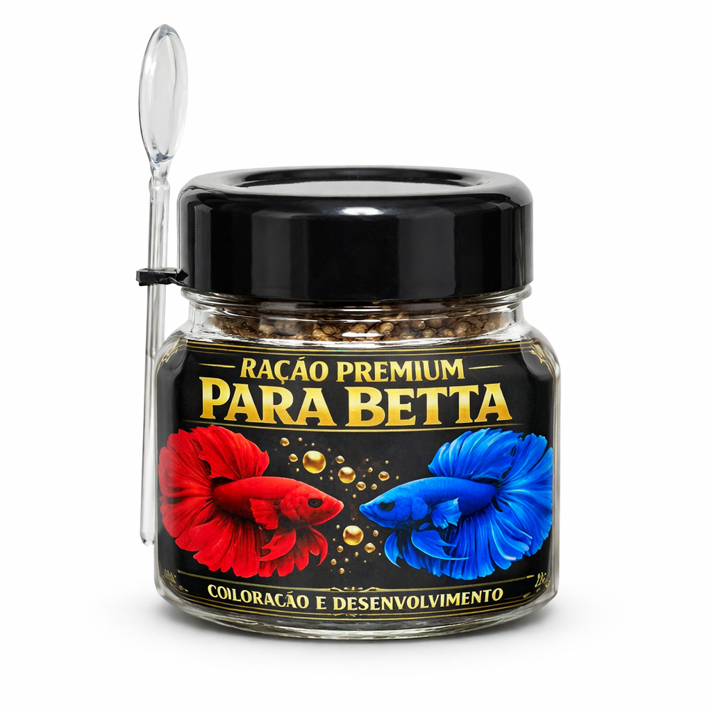 ração para peixe betta super premium coloração 22g em Oferta na Shopee