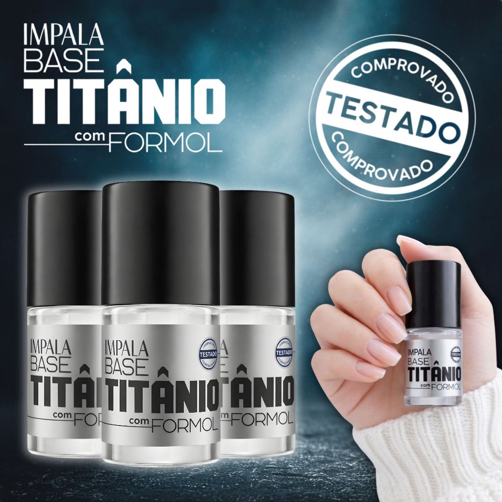 Bases Titânio Impala Lançamento Fortalecedor de Unhas + Força Esmalte Atacado